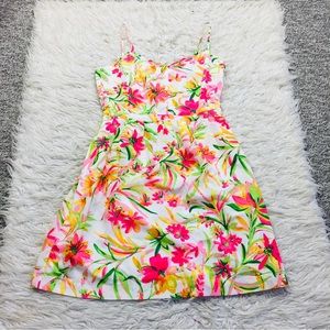 J. Crew Sweatheart Tropical Sundress Floral  Multicolor Dress Size 4